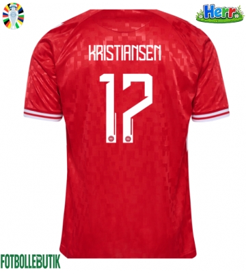 Danmark Victor Kristiansen #17 Hemmatröja EM 2024 Kortärmad